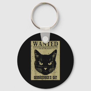 Porte-clés Chat de Schrödinger recherché Drôle de science Phy