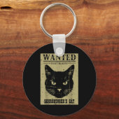 Porte-clés Chat de Schrödinger recherché Drôle de science Phy (Recto)