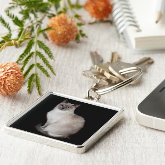 Porte-clés Chat de Siamese (Côté)