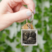 Porte-clés Chat de sommeil (main)