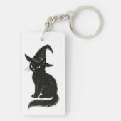 Porte-clés Chat de sorcière – Illustration d'Halloween à l'en (Dos)
