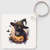 Porte-clés Chat de sorcière pour Halloween (Dos)
