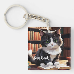 Porte-clés Chat de temps de lecture 