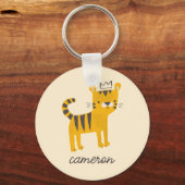 Porte-clés Chat de tigre sauvage (Recto)