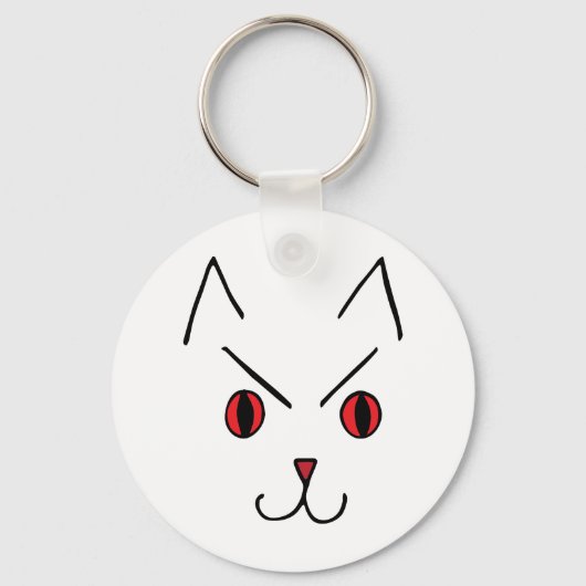 Porte-clés Chat démon en colère (Recto)