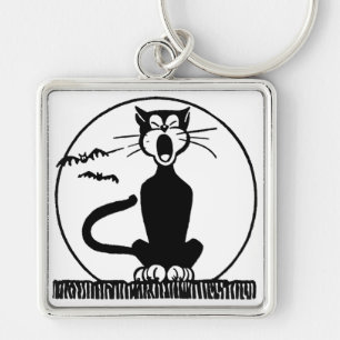 Porte-clés Chat d'Halloween vintage