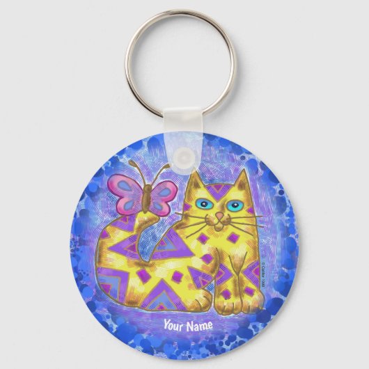 Porte-clés chat diamant (Recto)