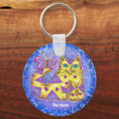 Porte-clés chat diamant (Recto)