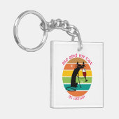 Porte-clés Chat drôle (Devant gauche)