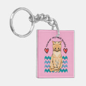 Porte-clés chat drôle (Devant gauche)