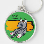 Porte-clés Chat Drôle, Chat Gras, Script Drôle, Moderne Tenda (Devant)