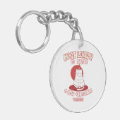 Porte-clés Chat drôle le plus susceptible d'inventer une nouv (Devant gauche)