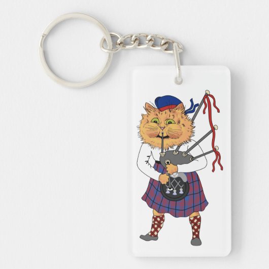 Porte-clés Chat écossais Bagpipe Louis Wain (Devant)