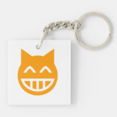 Porte-clés Chat Emoji Grille (Dos)