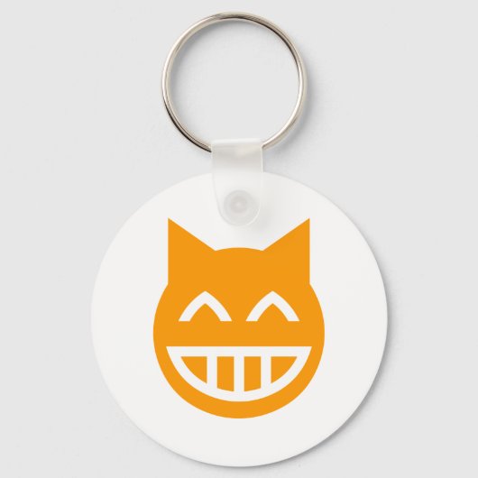 Porte-clés Chat Emoji Grille (Recto)