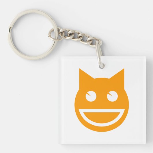 Porte-clés Chat Emoji souriant (Devant)