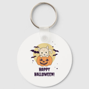 Porte-clés Chat En Citrouille Chats Doux Joyeux Halloween