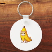 Porte-clés Chat en costume de banane (Recto)