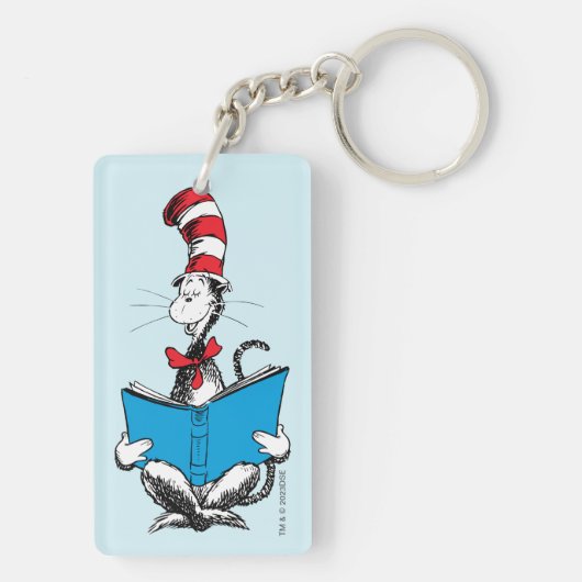 Porte-clés Chat en lecture Casquette (Dos)