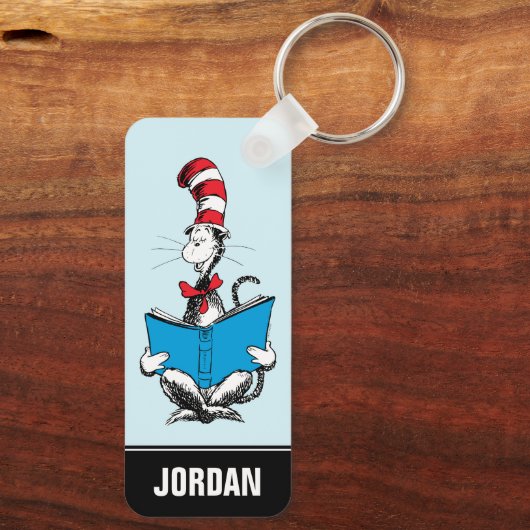 Porte-clés Chat en lecture Casquette (Verso)