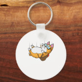 Porte-clés Chat en parachute avec parachute (Recto)