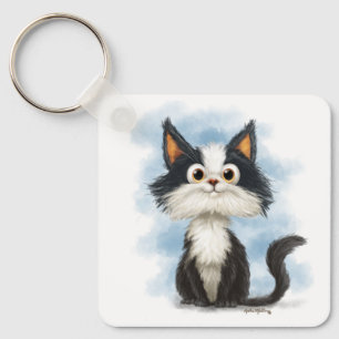 Porte-clés Chat en smoking de dessin animé mignon