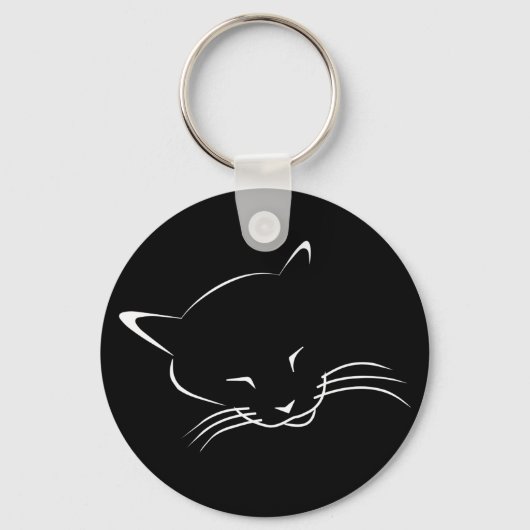 Porte-clés Chat endormi (Recto)