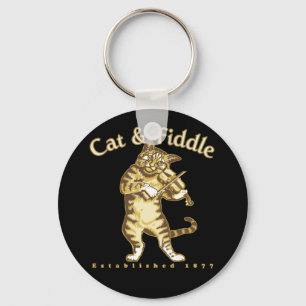 Porte-clés Chat et broche