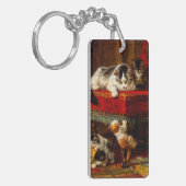 Porte-clés Chat et chatons Jouer avec chaise (Devant gauche)
