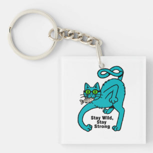 Porte-clés Chat Expressif Excentrique