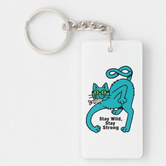 Porte-clés Chat Expressif Excentrique (Devant)
