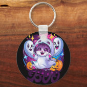 Porte-clés chat fantôme Boo (Recto)