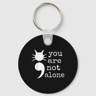 Porte-clés Chat Forme Semicolon Cadeau de Prévention du Suici