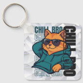 Porte-clés Chat Frère Relax (Recto)