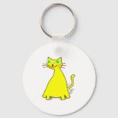 Porte-clés Chat gras jaune (Recto)