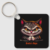Porte-clés Chat Grimacing (Recto)