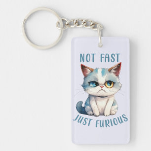 Porte-clés Chat Grumpy - Pas Rapide, Juste Furieux