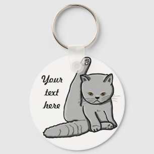 Porte-clés Chat Grumpy personnalisé