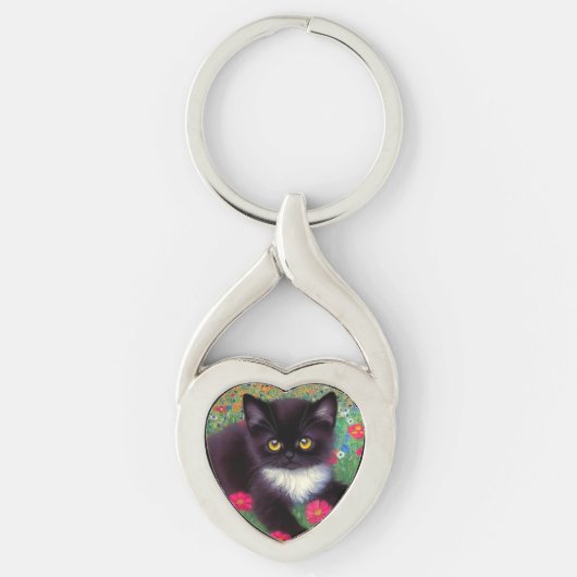 Porte-clés Chat Gustav Klimt Tuxedo (Devant)