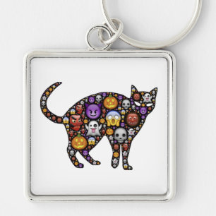 PORTE-CLÉS CHAT HALLOWEEN