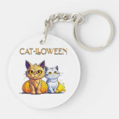 Porte-clés Chat Halloween  (Dos)