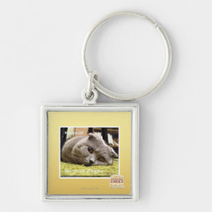 Porte-clés Chat heureux, hors d'heureux