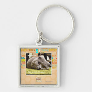 Porte-clés Chat heureux, hors d'heureux