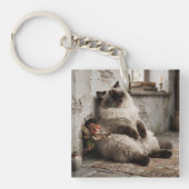 Porte-clés Chat himalayen et Pixie Réveil Surprise (Devant)