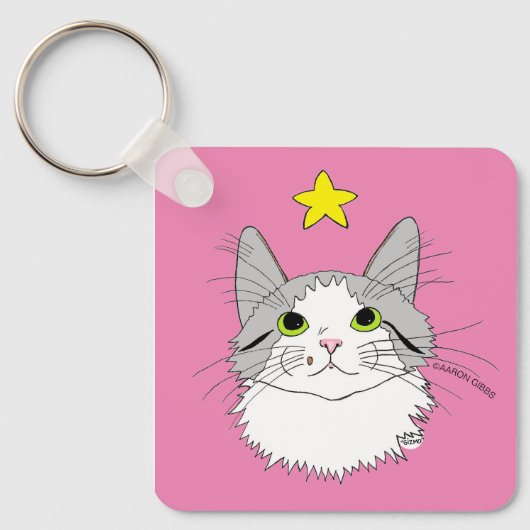 Porte-clés Chat inspirant Ragdoll Gizmo Miracles (Recto)