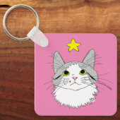 Porte-clés Chat inspirant Ragdoll Gizmo Miracles (Recto)