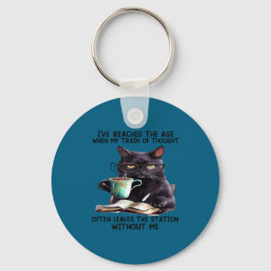 Porte-clés Chat J'ai Atteint L'âge Où Mon Train De Pensée