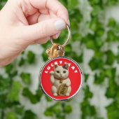Porte-clés Chat japonais Lucky Charm (Main)