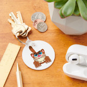 Porte-clés Chat jouant avec Big Blue yeux amusant Whimsical K