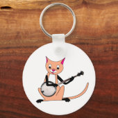Porte-clés Chat Jouer au banjo (Recto)